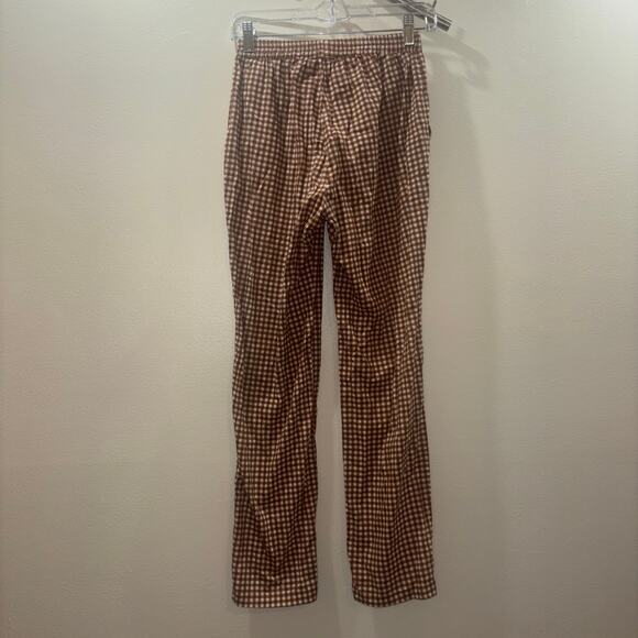 niū Checkered Pants – Size Small – Brown & White Gingham | Made in Italy - Picture 8 of 15
